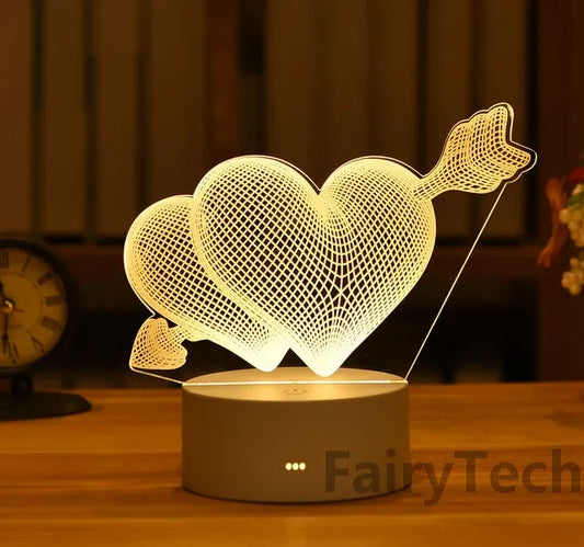 Panneau en forme de cœur LED